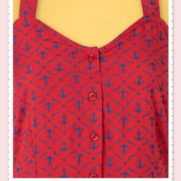 Rare Pretty Vacant Candy Anchor Halter Dress - Picture 4 of 4